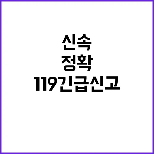 ‘119긴급신고’ 신속·정확 새로운 5개년 계획!