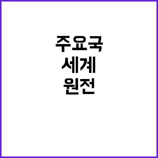 원전 활용 세계 주요국의 새로운 적극적 추진!