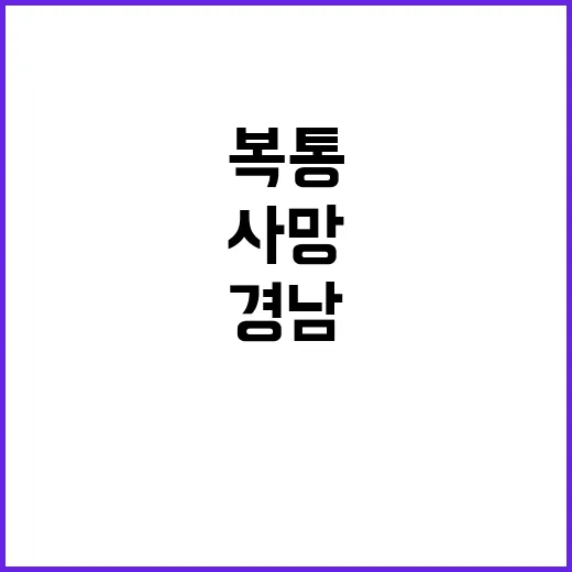 복지부 경남 복통 …