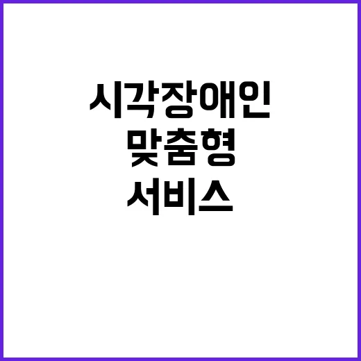 맞춤형 서비스 시각장애인 지원으로 국민신문고 혁신!