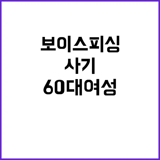 보이스피싱 60대 …