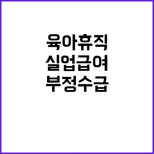 부정수급 육아휴직급…