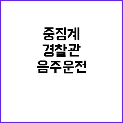 음주운전 경찰관 중…