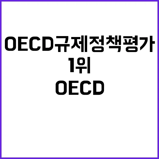 “투명성 지표 1위 OECD 규제정책평가의 성과!”