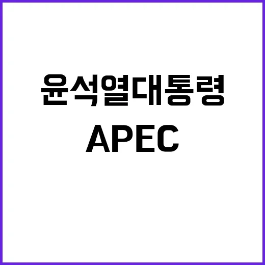 성과 윤석열 대통령 APEC·G20 회의에서 이룬 성과들!