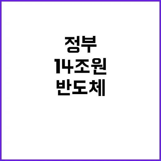 반도체 위기 정부의 14조원 대책 발표!