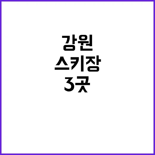 스키장 안전 점검 강원 3곳 취약요인 발견!