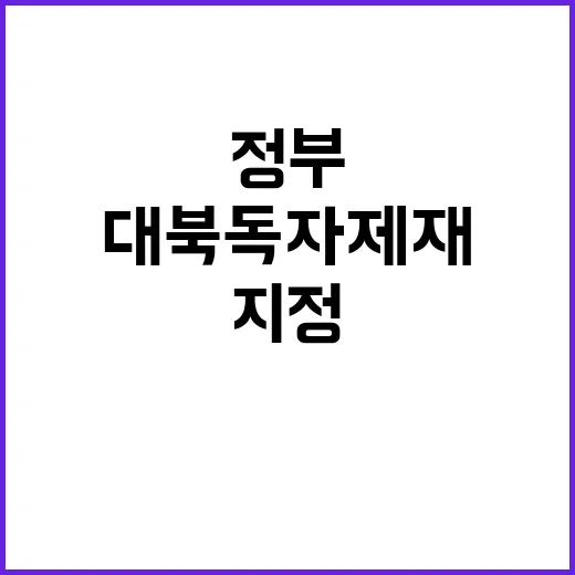 대북 독자제재 정부 지정 11명과 15기관 공개!