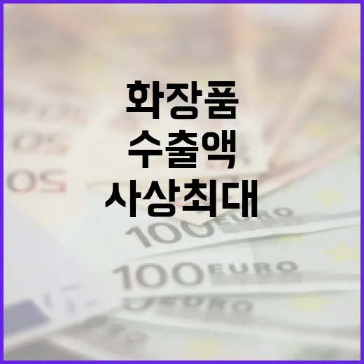 화장품 지난해 사상 최대 수출액 기록!