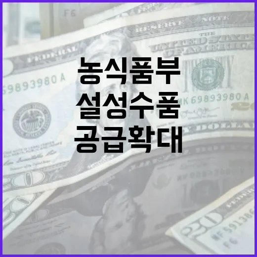 “농식품부 설 성수품 공급 확대로 소비자 부담 완화!”