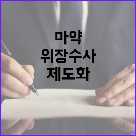 마약 수사팀 강화…위장수사 제도화로 범죄 대응!