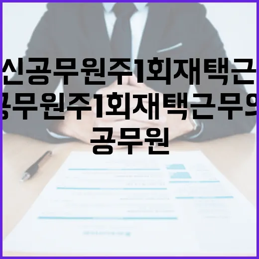 임신 공무원 주 1회 재택근무 의무화!