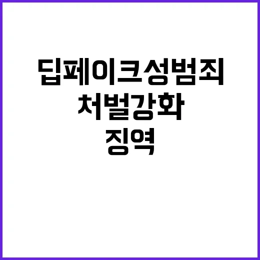 딥페이크 성범죄 처벌 강화 징역 최대 5년!