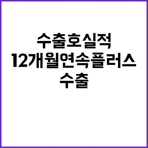 수출 호실적 12개…