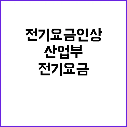 전기요금 인상 산업부 공식 입장 공개!