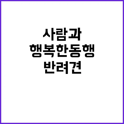 행복한 동행 사람과 반려견의 특별한 비밀!