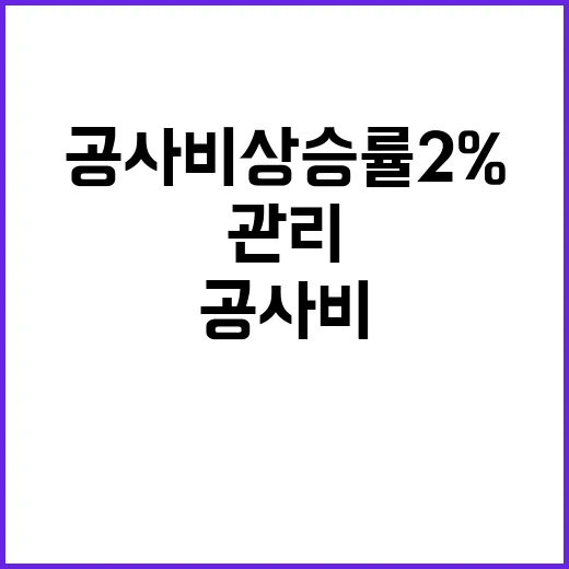 공사비 상승률 2%…