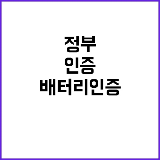 전기차 배터리 인증…