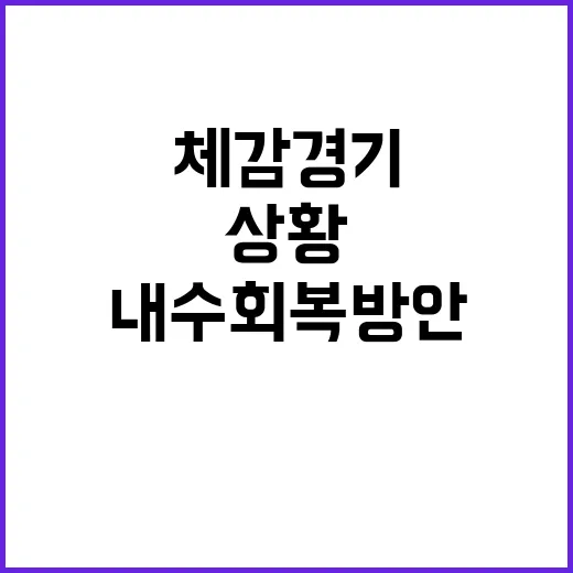 체감경기 “여전히 …