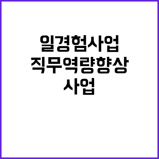 고용부 “일경험 사…