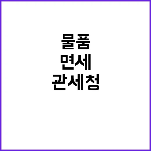 관세청 발표 면세 …