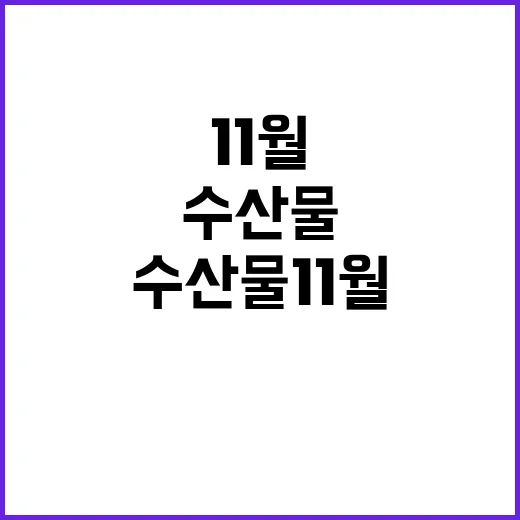 수산물 11월의 최…