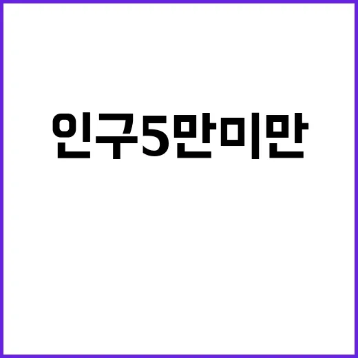 지방부이시관 인구 5만 미만 부단체장 직급 상향!