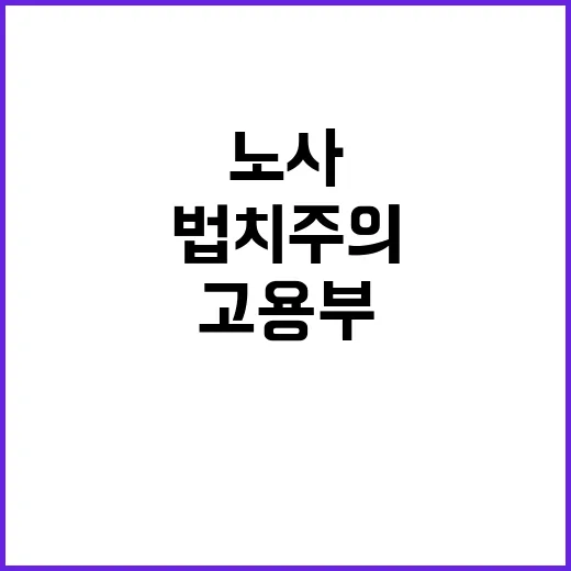 법치주의 고용부의 …