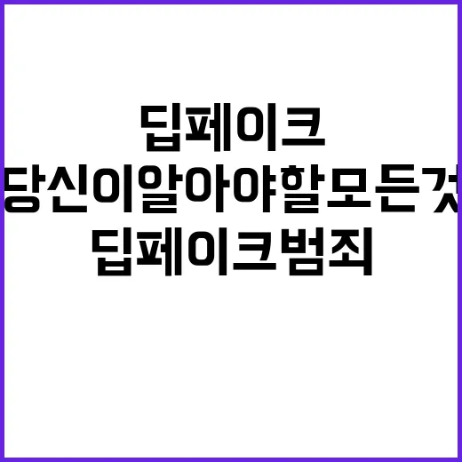 딥페이크 범죄 당신…