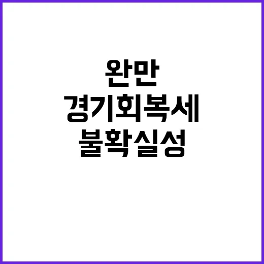 경기회복세 완만 불…