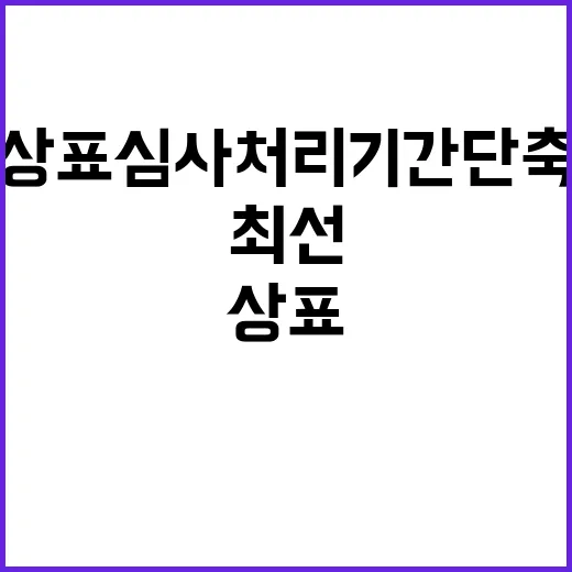 상표심사 처리기간 …