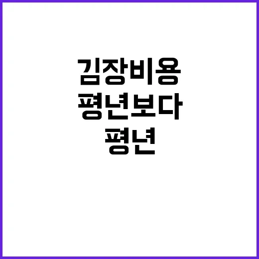 김장재료값 안정 평…