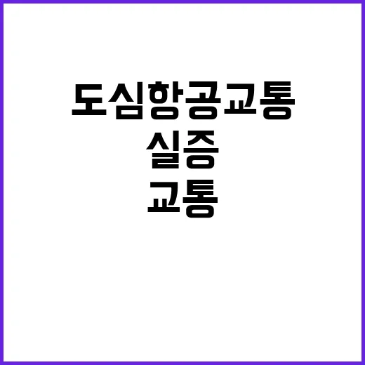 도심항공교통 1단계…