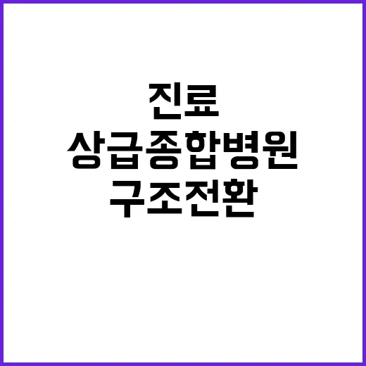 상급종합병원 진료 …