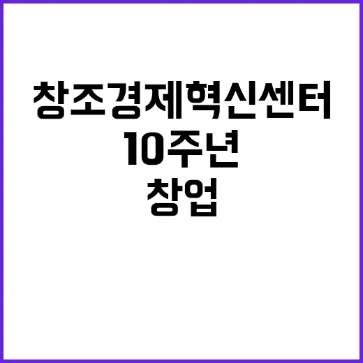 ‘창조경제혁신센터’ 10주년 지역 창업 다극화 해결!