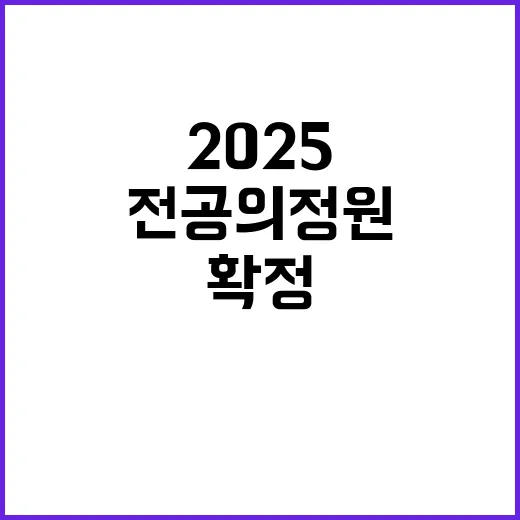 복지부 “2025 전공의 정원 확정 사실은?”