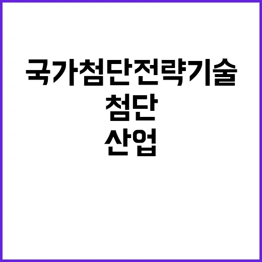 국가첨단전략기술 25조 원 투입의 미래 산업!