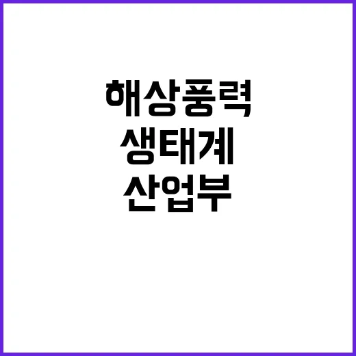 해상풍력 생태계 산업부의 노력과 사실 발견!