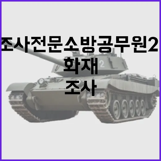 화재조사 전문 소방…