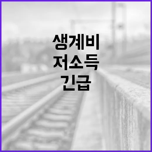 긴급생계비 지원 저…