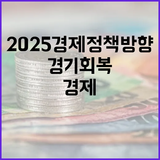 경기 회복 2025 경제정책 방향의 비밀 공개!