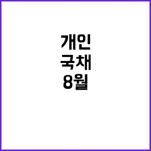 국채 발행, 8월 …