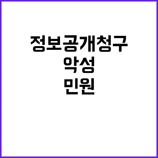 악성 정보공개 청구, 민원공무원 보호 방법 공개!