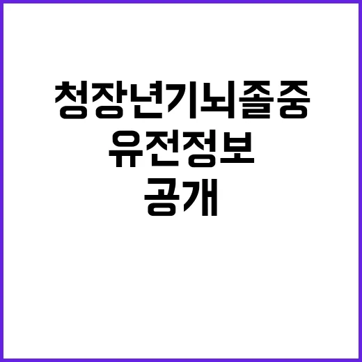 청장년기 뇌졸중 유…