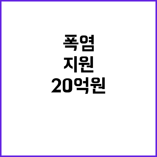 폭염 지원, 20억 원 물품으로 기업 보호!