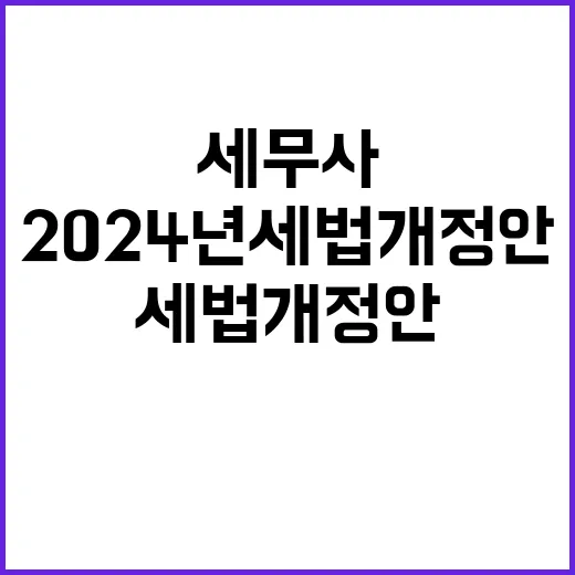 “2024년 세법개…