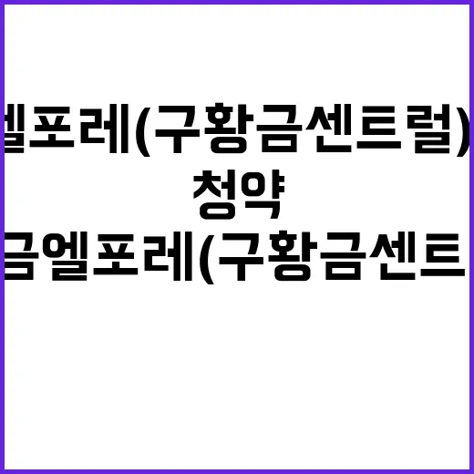 힐스테이트 황금엘포레(구 황금센트럴)(2차) 청약 일정 및 분양가 공개!