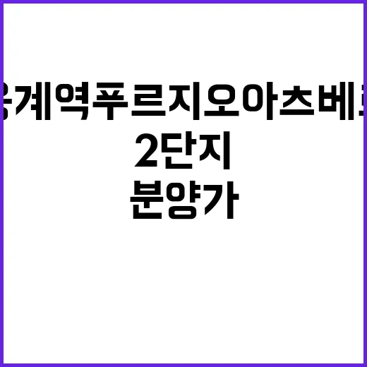 용계역 푸르지오 아츠베르 2단지 청약 일정 및 분양가 공개!