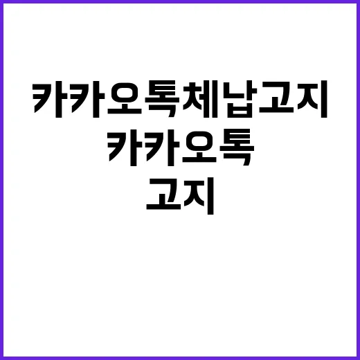 ‘카카오톡 체납고지…