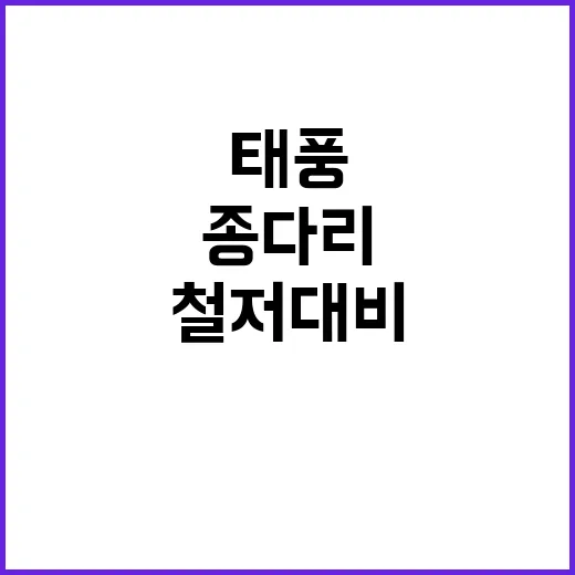 태풍 종다리 위기경…